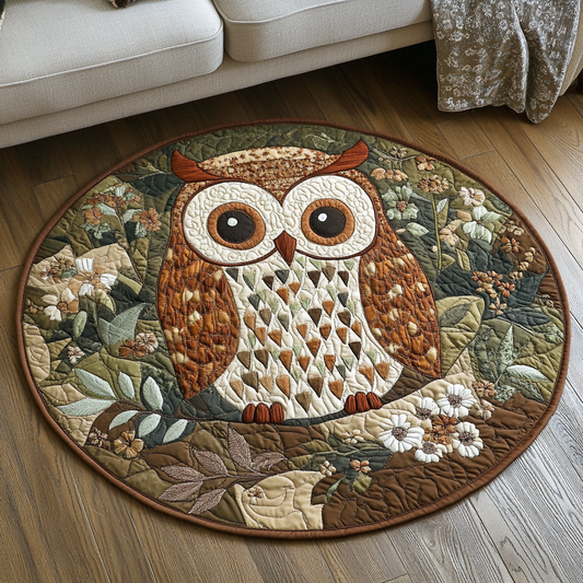 Dream Owl Quilted Round Mat NCU0DK7922