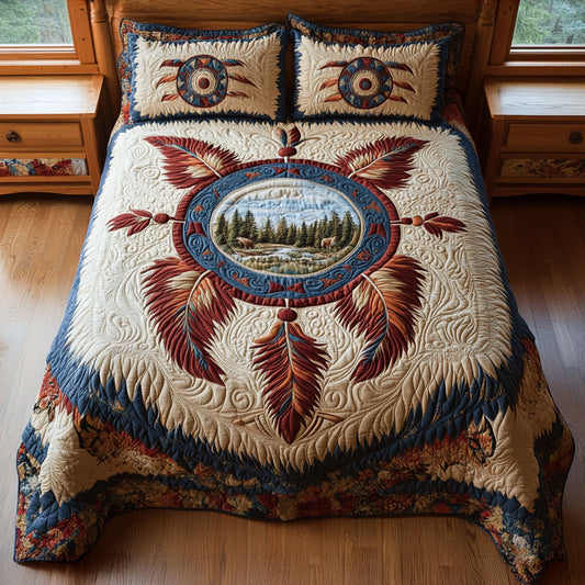 Dream Spinner 3-Piece Quilted Bedding Set NCU0PT7377