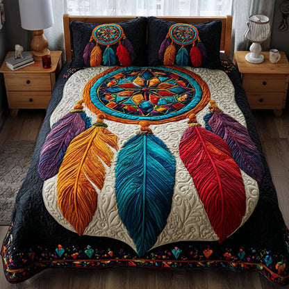 Dreamcatcher Bloom 3-Piece Quilted Bedding Set NCU0DK11837