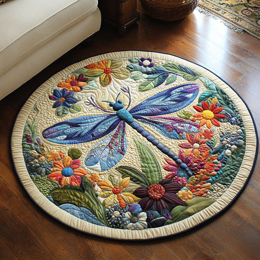 Dreamcatcher Dragonfly Quilted Round Mat NCU0PT5004