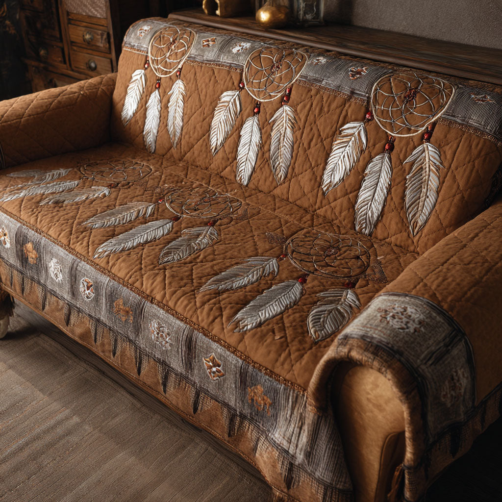 Dreamcatcher Dusk Quilted Sofa Cover NCU0PT11193