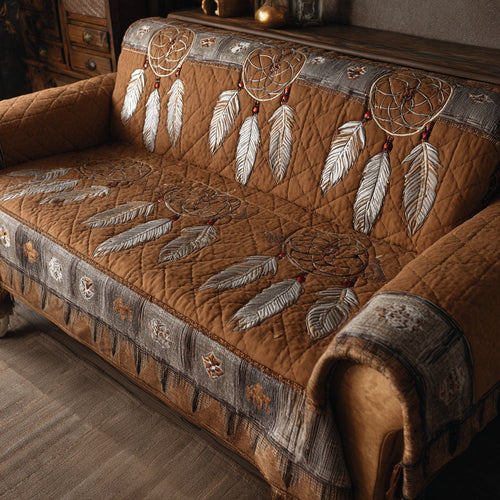 Dreamcatcher Dusk Quilted Sofa Cover NCU0PT11193