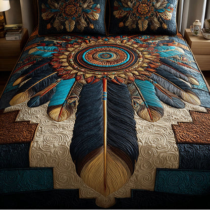 Dreamcatcher Echo 3-Piece Quilted Bedding Set NCU0DK11835