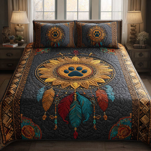 Dreamcatcher Light 3-Piece Quilted Bedding Set NCU0NT11831