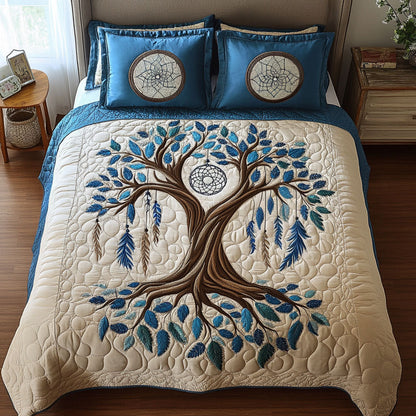Dreamcatcher Moon 3-Piece Quilted Bedding Set NCU0NT11832