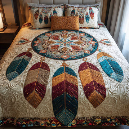 Dreamcatcher Spirit 3-Piece Quilted Bedding Set NCU0DK11838