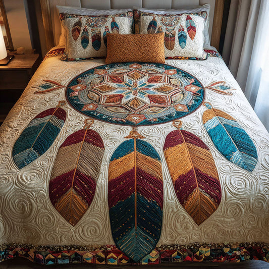 Dreamcatcher Spirit 3-Piece Quilted Bedding Set NCU0DK11838