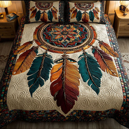 Dreamcatcher Whisper 3-Piece Quilted Bedding Set NCU0DK11839