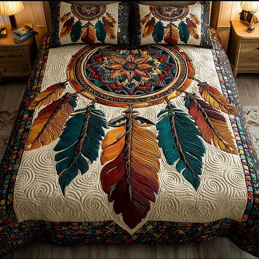 Dreamcatcher Whisper 3-Piece Quilted Bedding Set NCU0DK11839