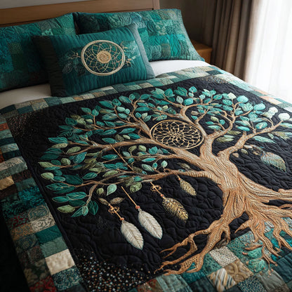 Dreamcatcher Whisper 3-Piece Quilted Bedding Set NCU0NT11836