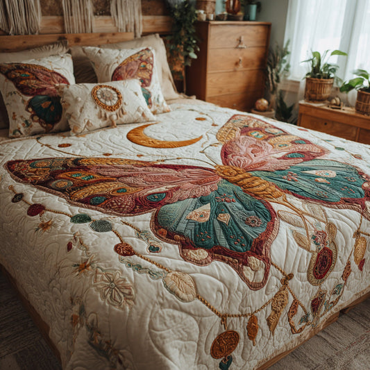 Dreamcatcher Wings 3-Piece Quilted Bedding Set NCU0VL3175