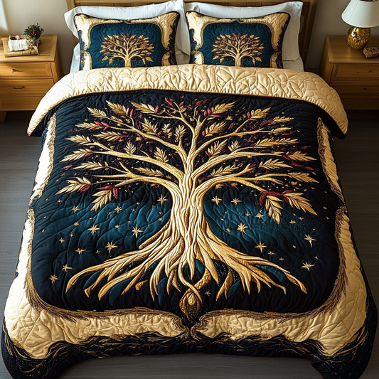 Dreaming Tree 3-Piece Quilted Bedding Set NCU0VH1697