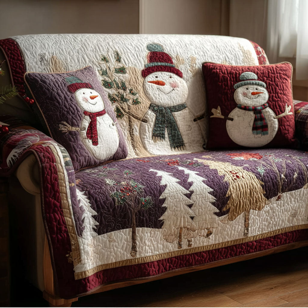 Dreaming of Snow Quilted Sofa Cover NCU0PT10369