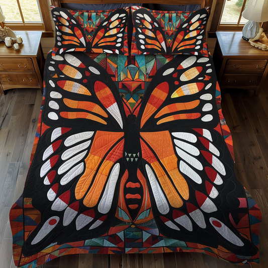 Dreamy Butterfly 3-Piece Quilted Bedding Set NCU0VL135