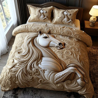 Dreamy Horse 3-Piece Quilted Bedding Set NCU0DV6395