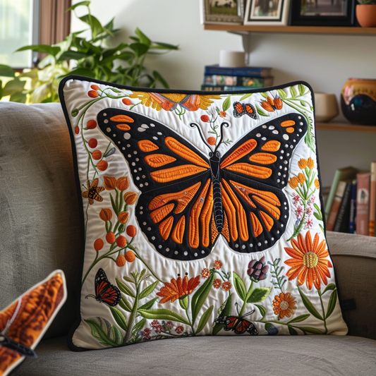 Dreamy Monarch Butterfly Quilted Pillow Case NCU0VL069