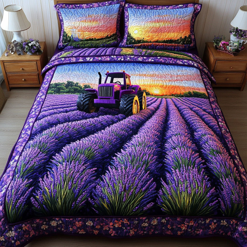 Dreamy Blooms 3-Piece Quilted Bedding Set NCU0NT6762