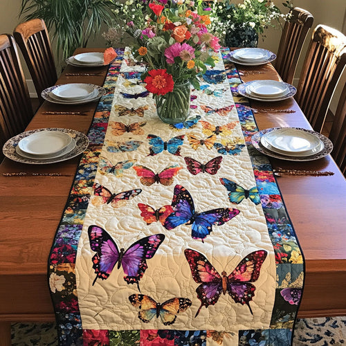 Dreamy Butterflies Quilted Table Runner NCU0PT4098