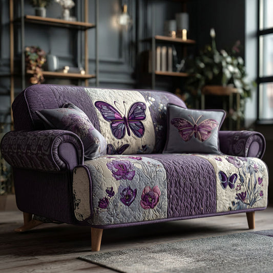 Dreamy Butterfly Quilted Sofa Cover NCU0PT10935