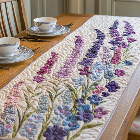Dreamy Delphinium Quilted Table Runner NCU0PT6859