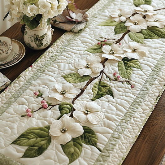 Dreamy Dogwood Quilted Table Runner NCU0PT6609