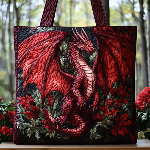 Dreamy Dragon Quilted Tote Bag NCU0DK9132