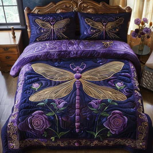Dreamy Dragonfly 3-Piece Quilted Bedding Set NCU0DV6533