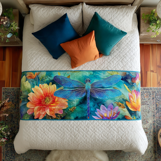 Dreamy Dragonfly Quilted Bed Runner NCU0DK8847