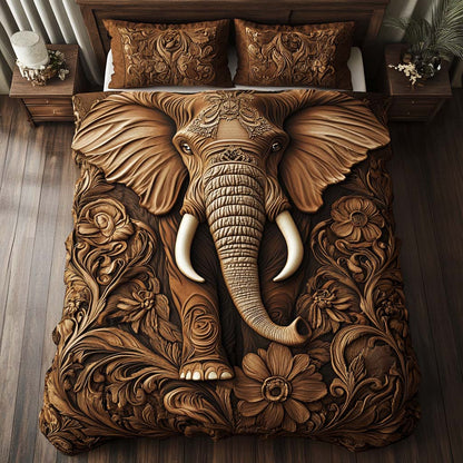 Dreamy Elephant 3-Piece Quilted Bedding Set NCU0NT8134