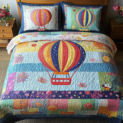 Dreamy Flight 3-Piece Quilted Bedding Set NCU0VH2727