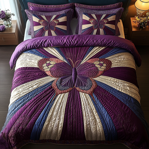 Dreamy Flutter 3-Piece Quilted Bedding Set NCU0VH2165