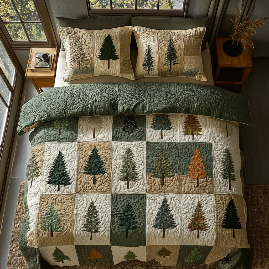 Dreamy Forest 3-Piece Quilted Bedding Set NCU0DV8491