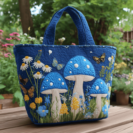 Dreamy Fungi Garden Quilted Tote Bag NCU0TH2888