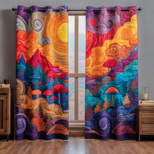 Dreamy Horizon Quilted Curtains NCU0XD1567