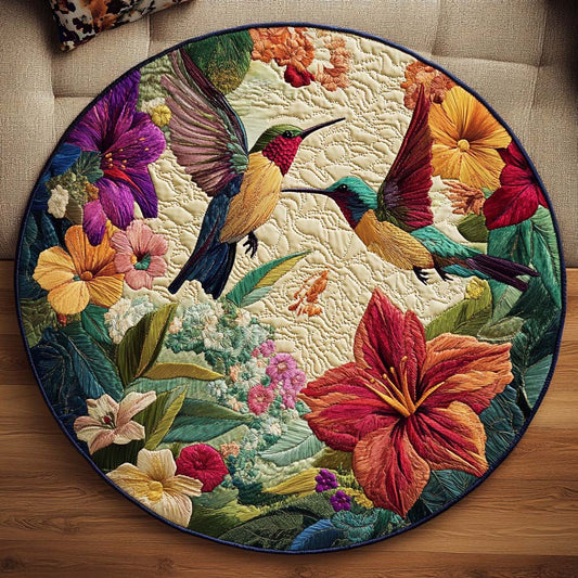 Dreamy Hummer Flight Quilted Round Mat NCU0NT8262