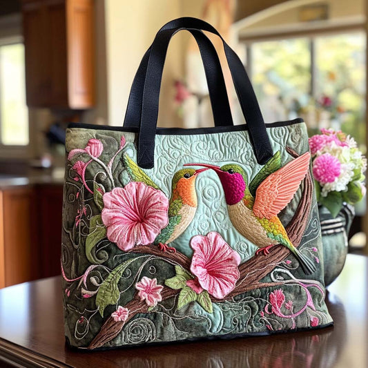Dreamy Hummingbird Trail Quilted Tote Bag NCU0NT8479