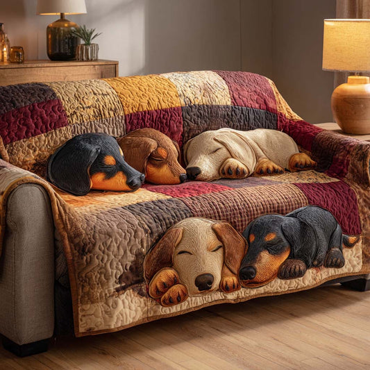 Dreamy Pup Haven Quilted Sofa Cover NCU0XD1292