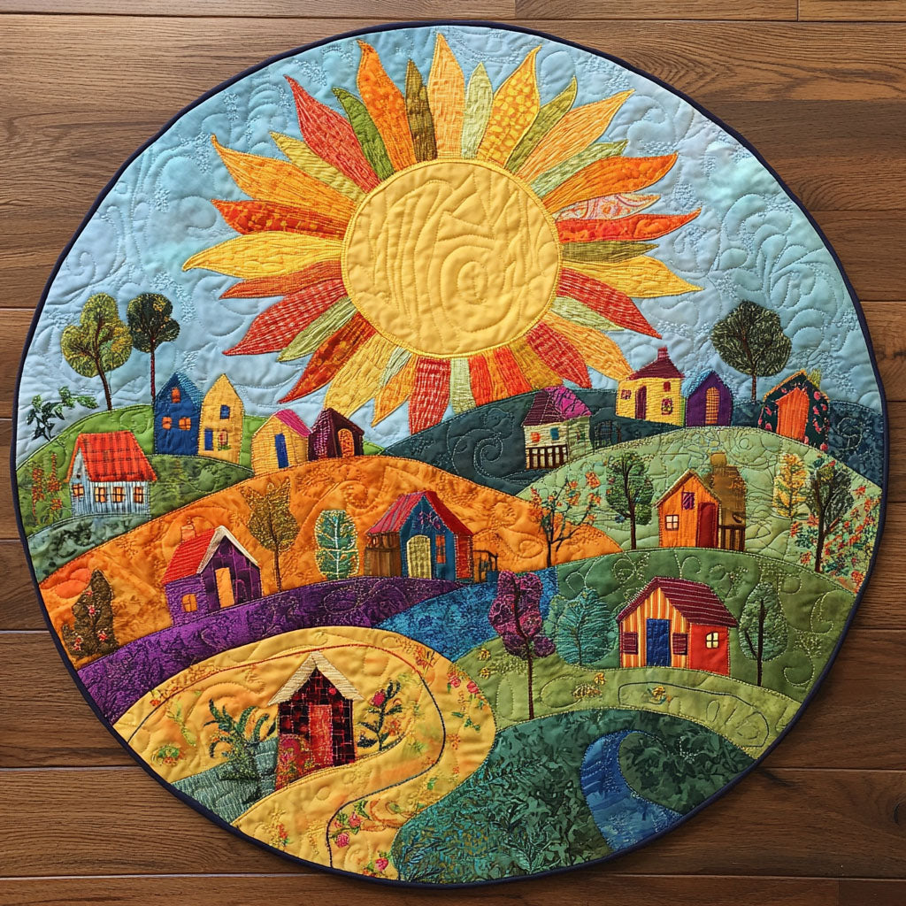 Dreamy Rise Quilted Round Mat NCU0NT7319