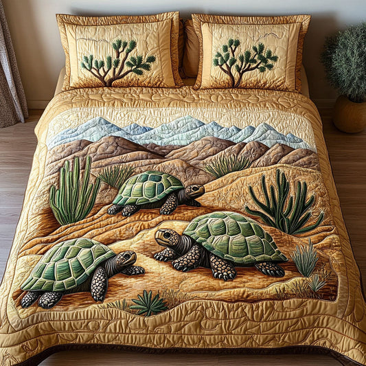 Dreamy Shellscape 3-Piece Quilted Bedding Set NCU0NT6966