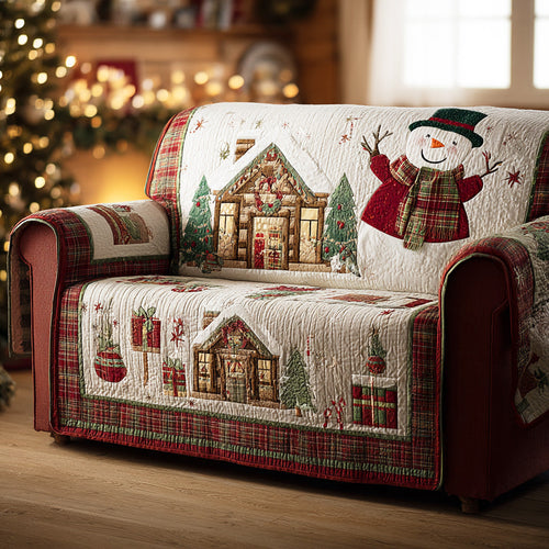 Dreamy Snow Garden Quilted Sofa Cover NCU0TD1528