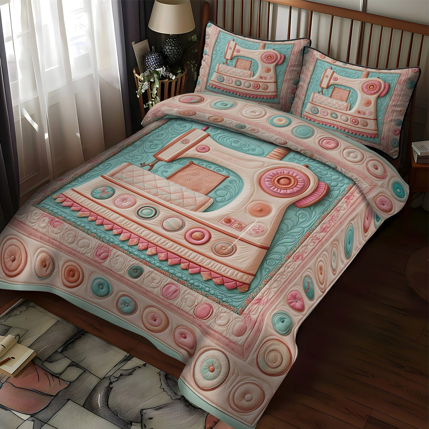 Dreamy Threads 3-Piece Quilted Bedding Set NCU0TL2142