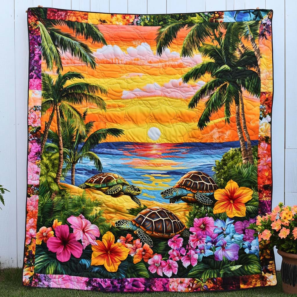 Dreamy Turtle Drift Quilted Blanket NCU0NT7203