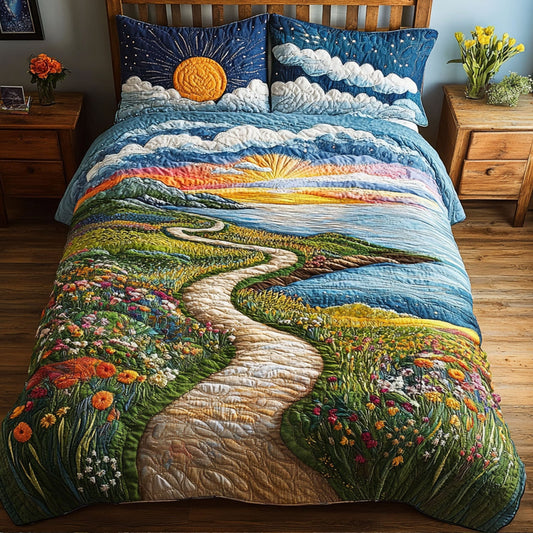 Dreamy Valley Escape 3-Piece Quilted Bedding Set NCU0PT4285