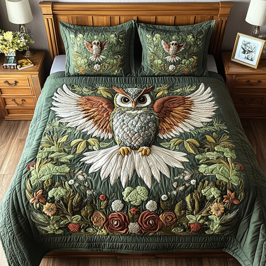 Dreamy Wings 3-Piece Quilted Bedding Set NCU0VH1474