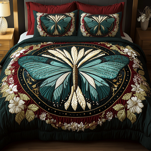 Dreamy Wings 3-Piece Quilted Bedding Set NCU0VH2065