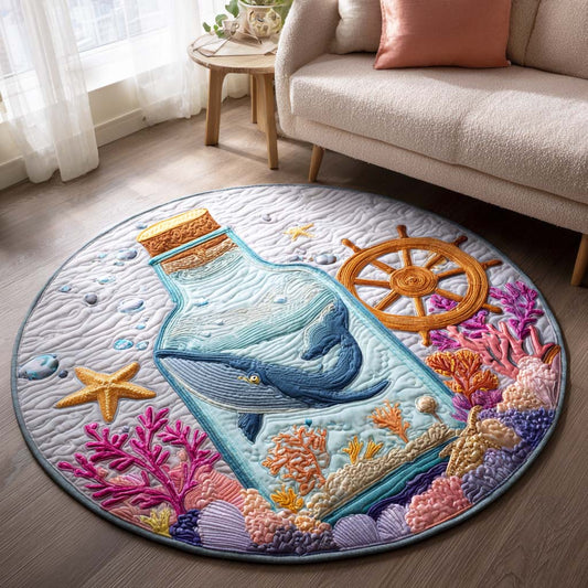 Drift Bottle Quilted Round Mat NCU0TD280