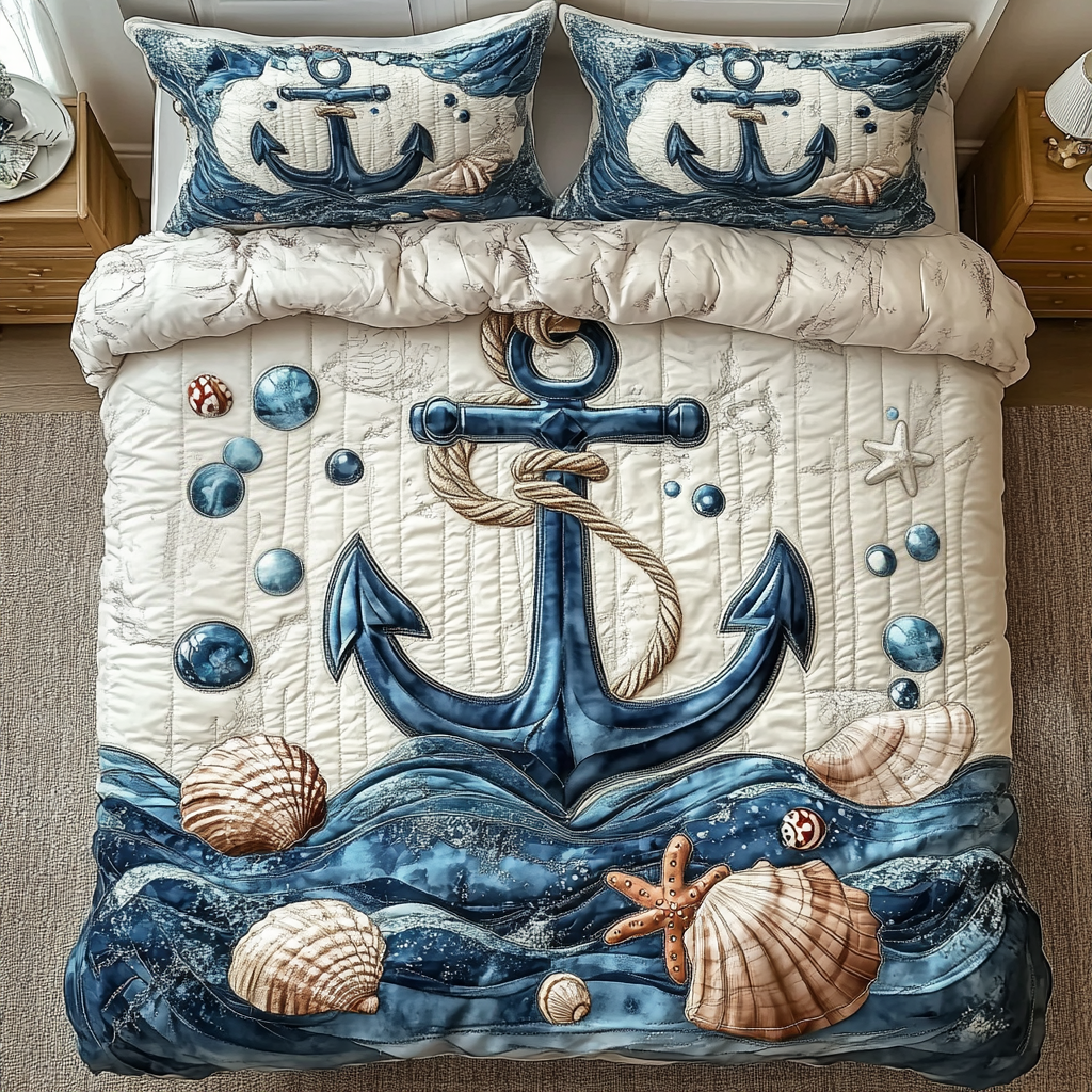 Driftwood Dreams 3-Piece Quilted Bedding Set NCU0VL890