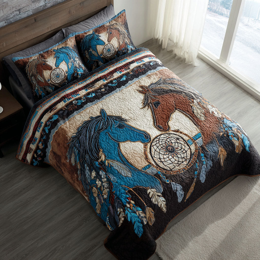 Driftwood Mane 3-Piece Quilted Bedding Set NCU0PT11178