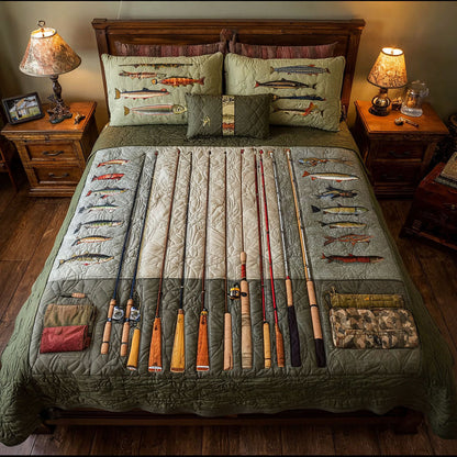 Driftwood and Line Stories 3-Piece Quilted Bedding Set NCU0PT11130