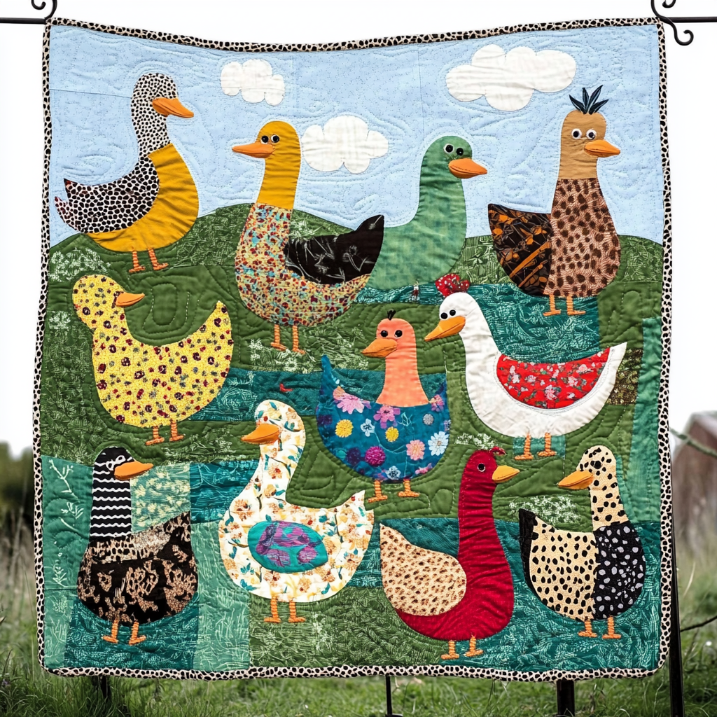 Duck Pond Dream Quilted Blanket NCU0DK321